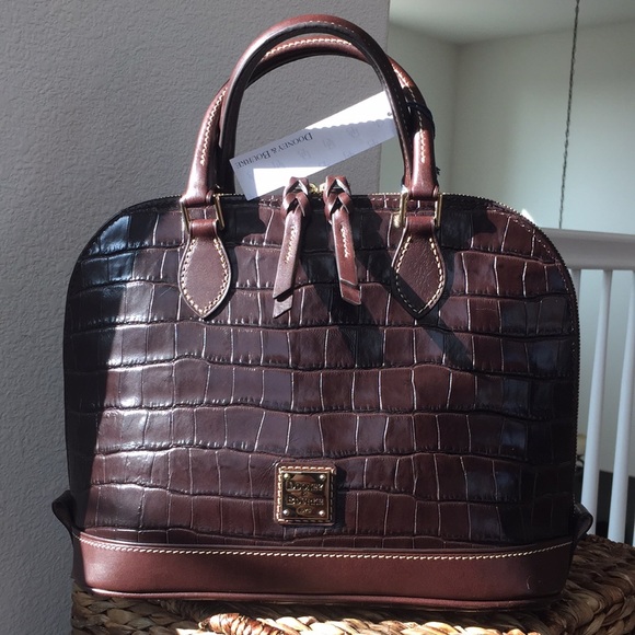 ✨NEW✨Dooney & Bourke OAKDALE ZIP ZIP Satchel in ESPRESSO/BROWN TMORO - Picture 5 of 16
